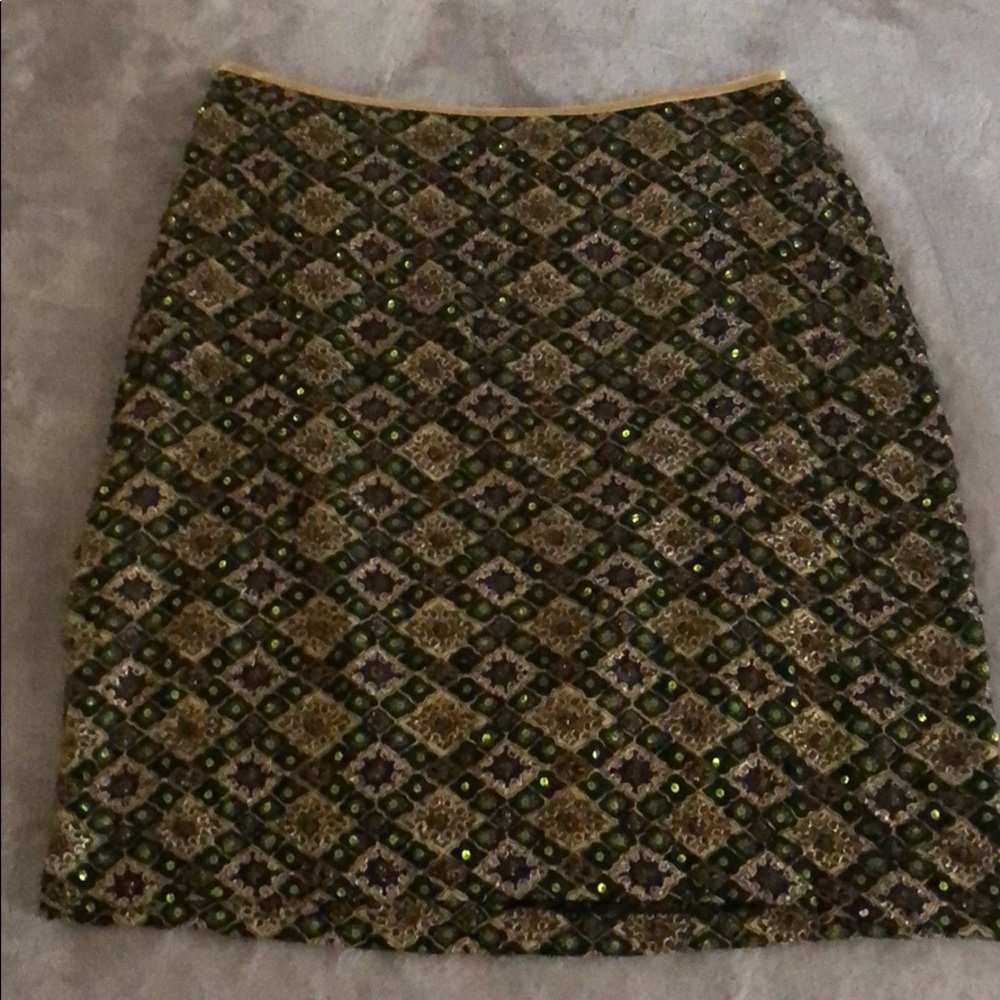 Fun & Cute Mayra Cisneros sequined mini skirt.